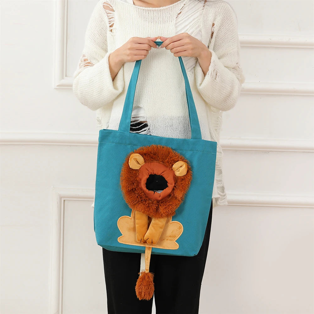 Pet Carriers Lion Design Breathable Bag